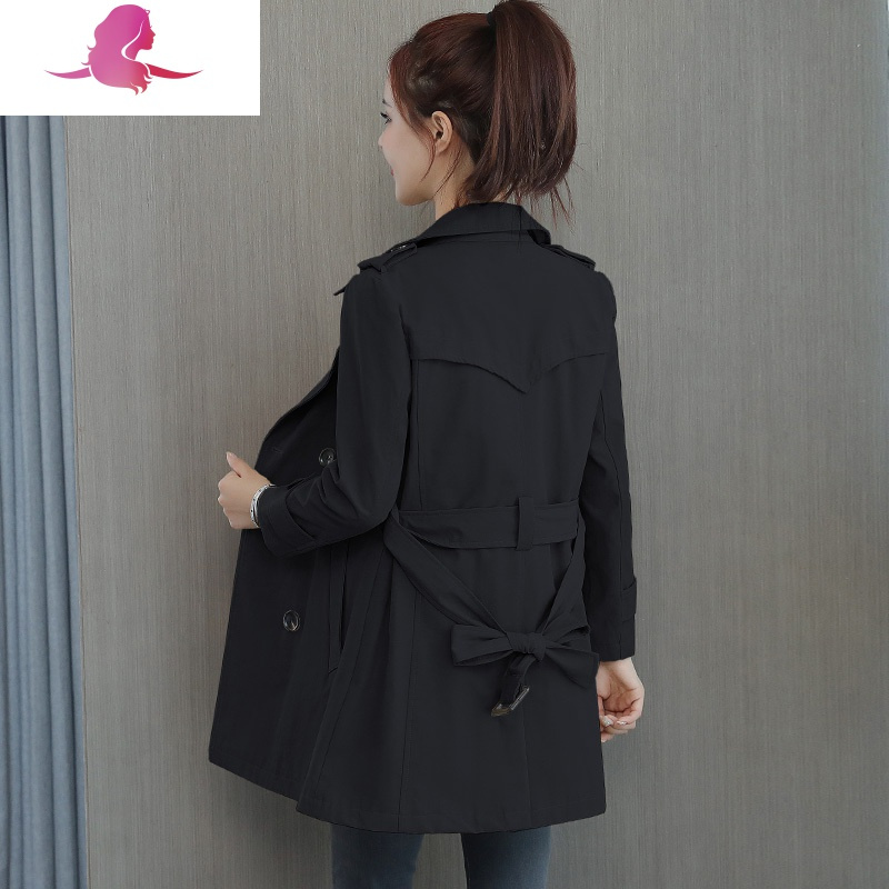 艳如飞垂感风衣女中长款休闲时尚流行洋气减龄女装上衣系带收腰外套女