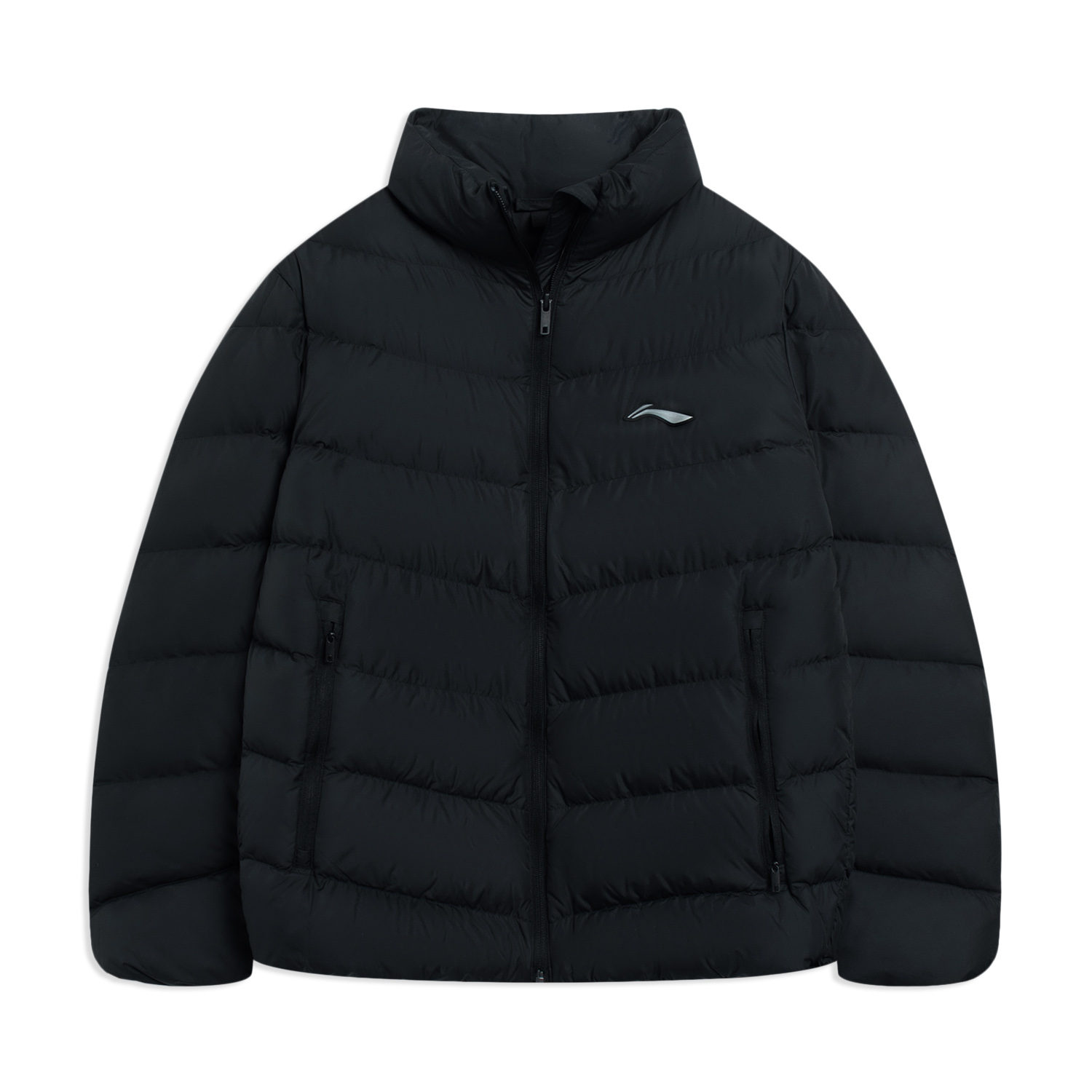 李宁超轻短羽绒服男士2022新款训练系列冬季立领男装上衣运动服ayms