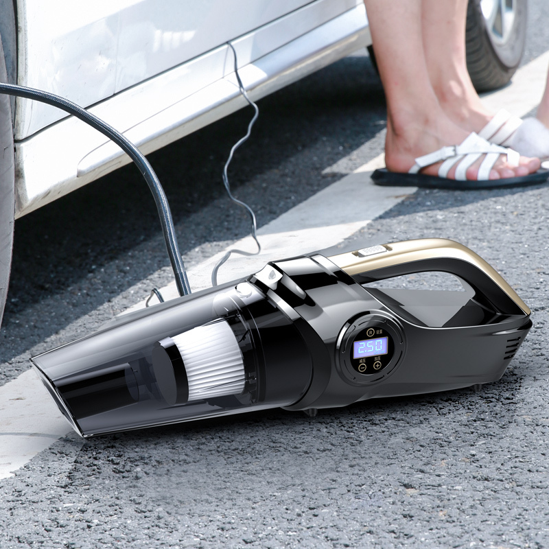 尤利特车载吸尘器充气打气泵数显12V电源手持式便携式专用强力汽车用大功率四合一高清大图