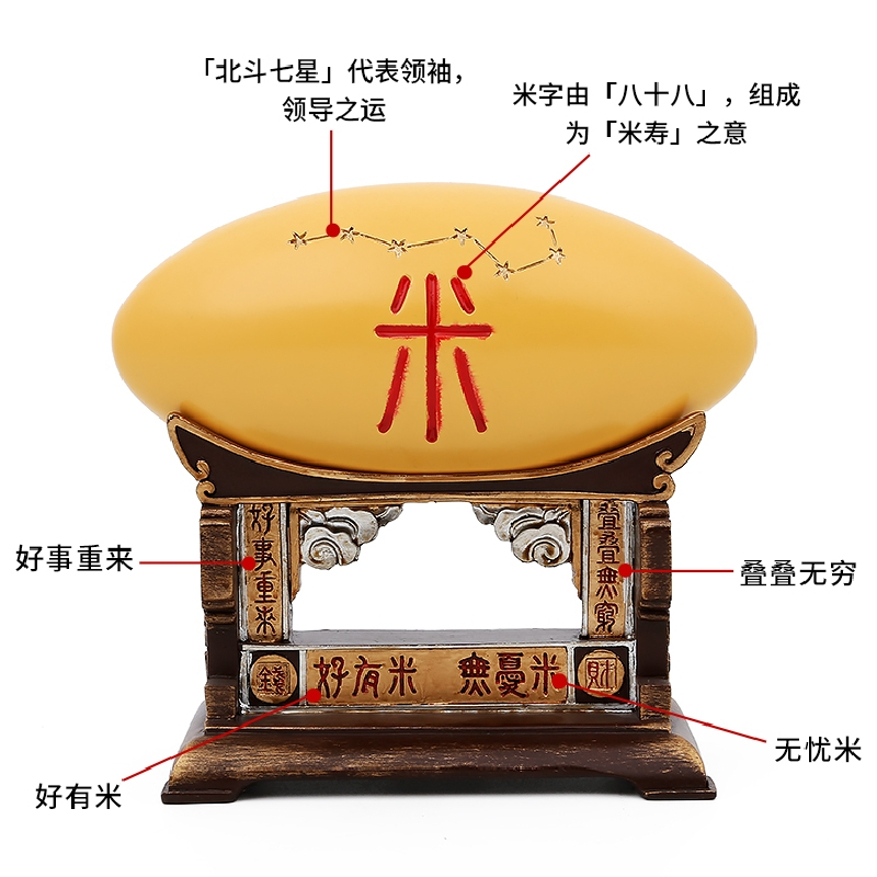2025023年蛇年物好有米摆件寓意健康长寿2025高清大图