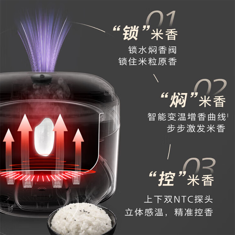 飞利浦(PHILIPS)智能电饭煲原香电饭锅多功能一体家用2人-6人 HD3169/80高清大图