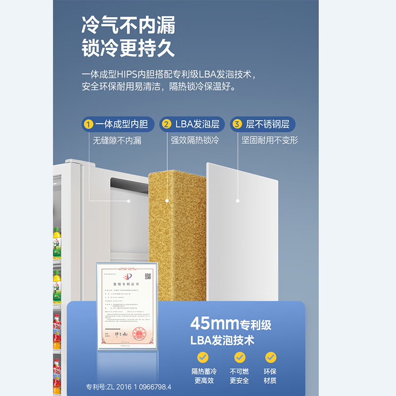 美的(Midea)439升展示柜冷藏保鲜柜饮料柜单门大容量风冷无霜商用立式啤酒柜便利店一级能效白色ML-468WDGE高清大图