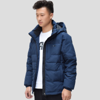 中国李宁(LI-NING)运动羽绒服男士2018秋冬训练系列休闲时尚短款连帽防风保暖羽绒服常规款上衣外套