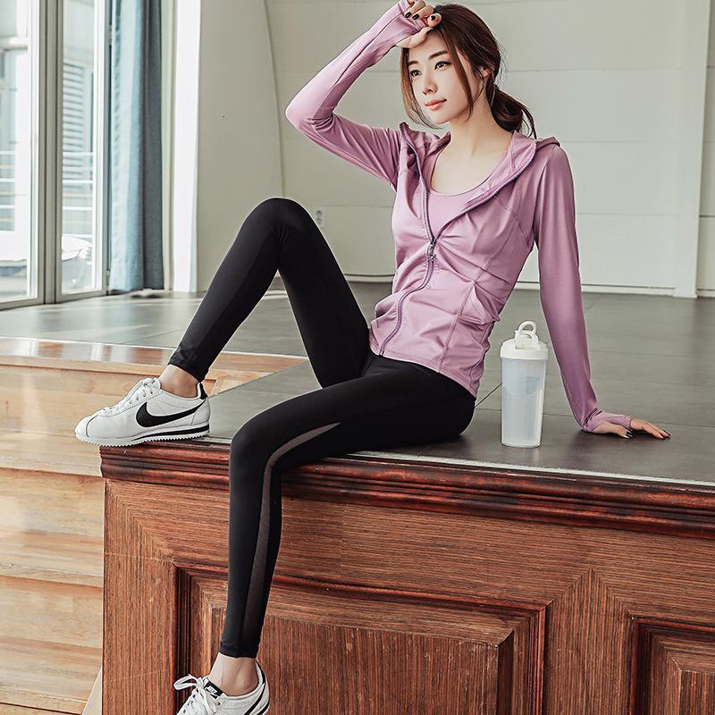 [直营]凯仕达(KAISHIDA)运动长袖外套女跑步速干瑜伽服健身训练服速干衣裤套装