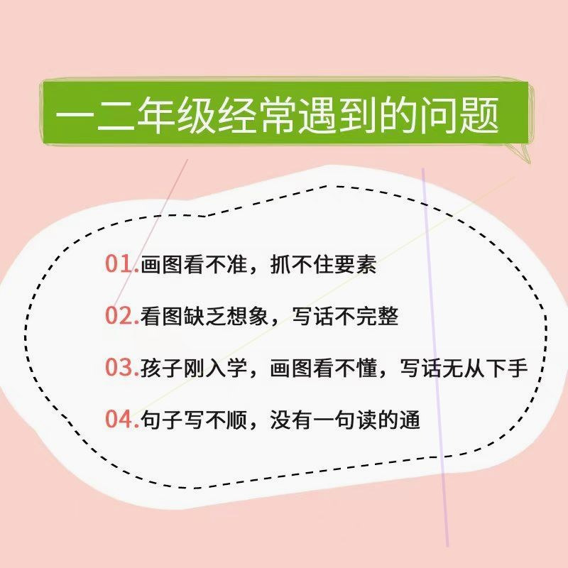 看图写话(1-2年级适用) 小学通用 [正版]2024新版 看图写话一二年级上册下册 小学语文人教版押题范文大全每日一练