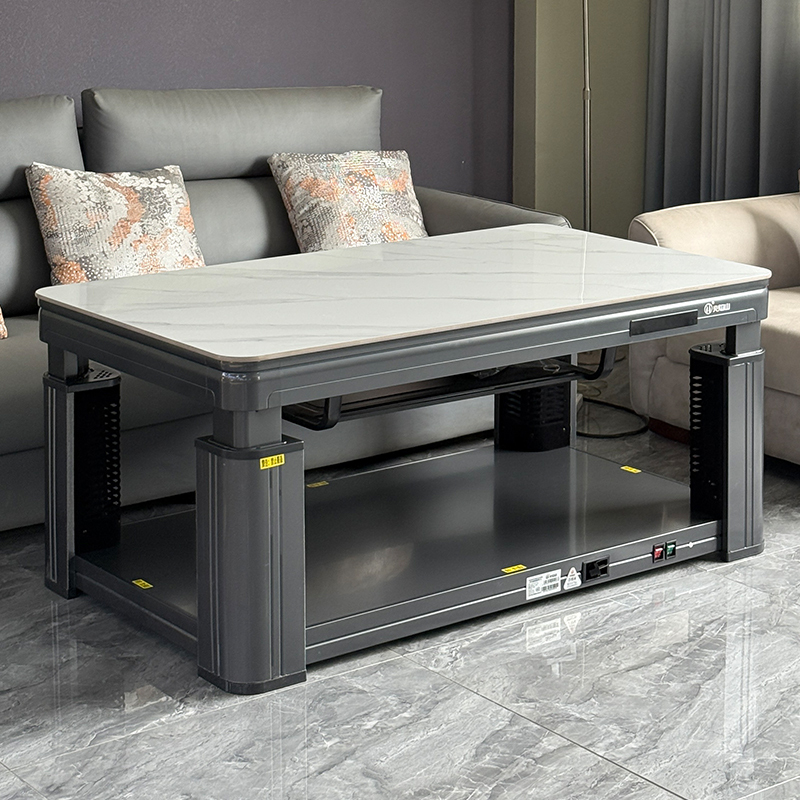 火焰山2025新款升降电暖茶几客厅家用电暖桌取暖桌烤火炉一体高清大图