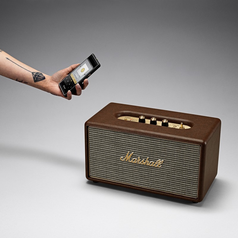 Marshall马歇尔Stanmore Bluetooth马歇尔马勺摇滚重低音无线蓝牙音箱 蓝牙4.0 棕色
