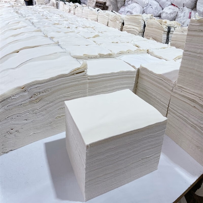 库顶(KuDing)KD-bs3040大刀口白色擦机布工业抹布不掉毛吸水吸油适用机械油污场景 25kg/包高清大图