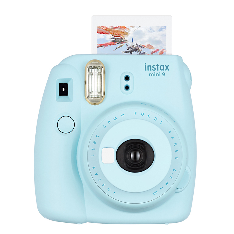 富士(FUJIFILM)INSTAX 立拍立得 一次成像胶片相机 mini9 冰霜蓝相机 套餐一(含10张相纸)