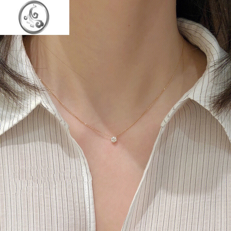 JiMi敲精致!不掉色!水钻mini隐形锁骨链镀金项链女高级感小众简约气质