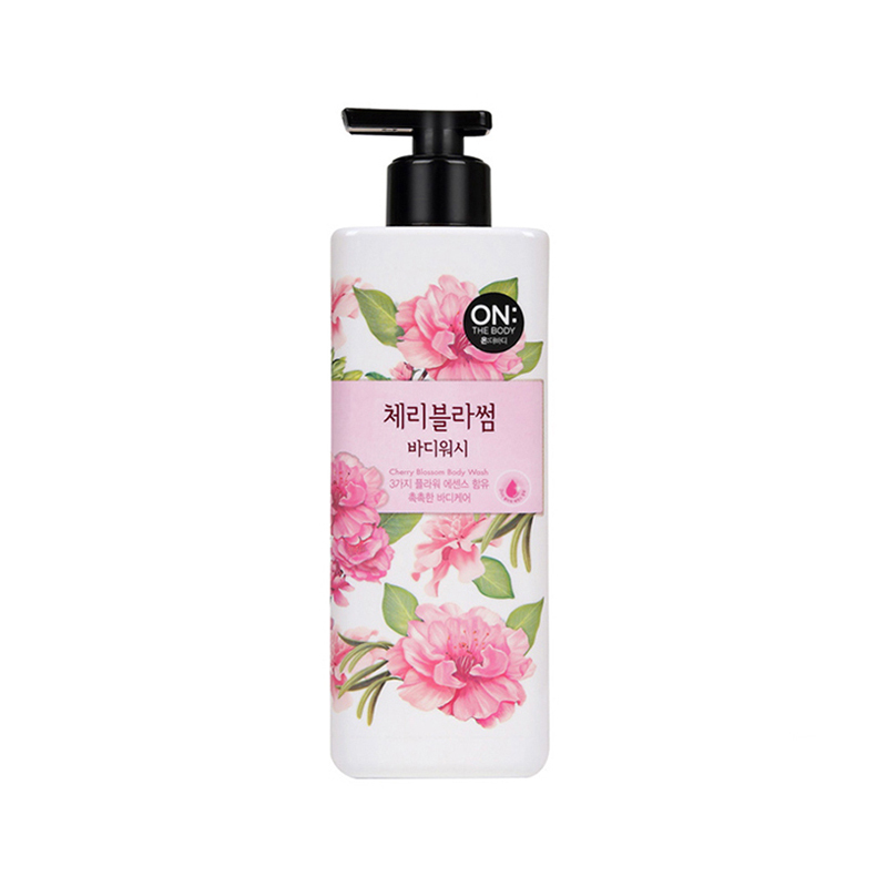 [裴秀智代言]ON THE BODY樱花香润肤沐浴露 500ml 滋润 保湿 犹如沐浴花海 适合各种肤质 带泵 成人