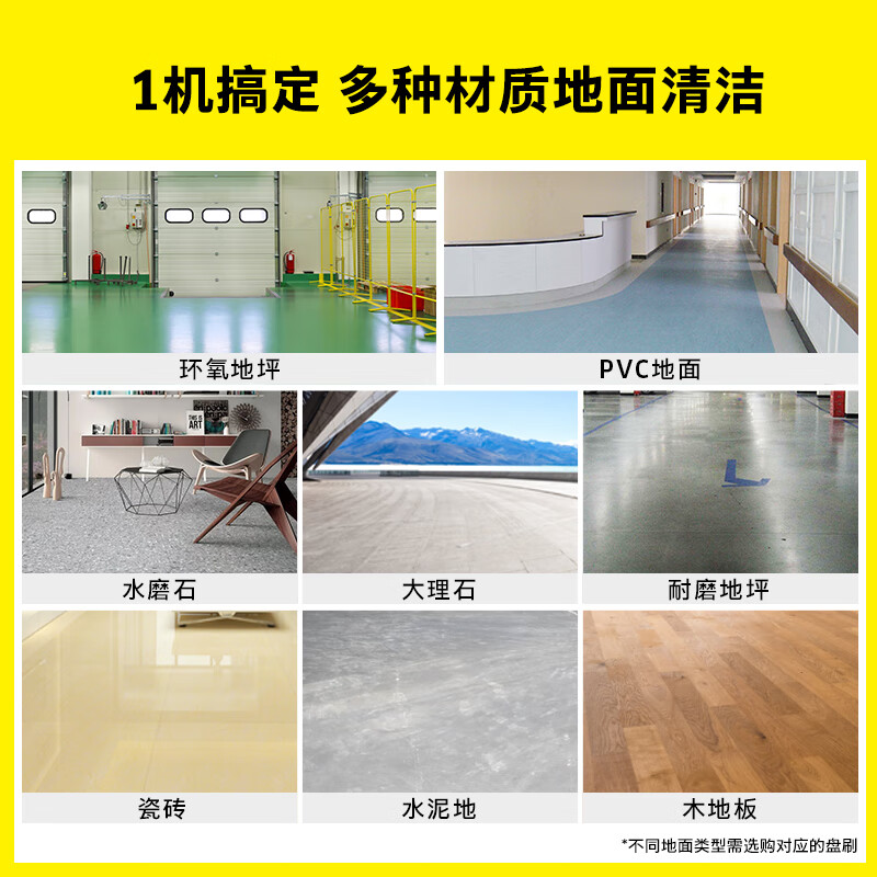 卡赫(KARCHER) 德国卡赫 大型手推式洗地机洗地吸干机擦地机 适用于机场火车站工厂商场宾馆超市 BD50/50高清大图