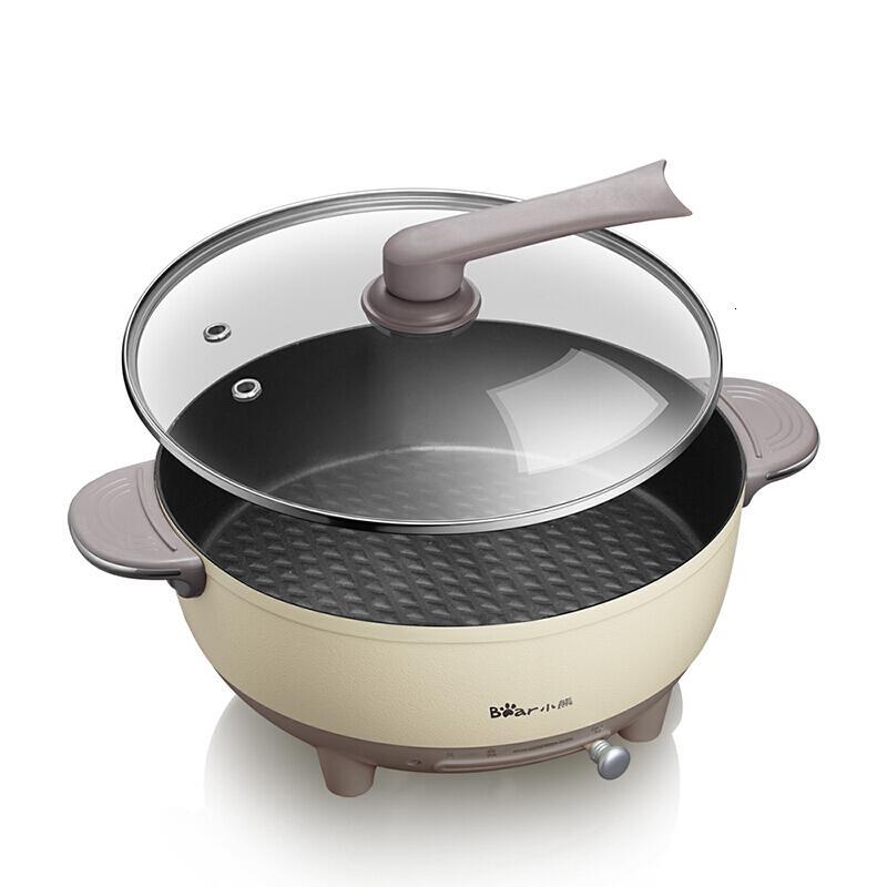 小熊bear电火锅家用多功能电煮锅6l大容量电热锅涮锅不粘多用途电炒锅
