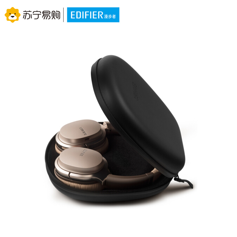 Edifier/漫步者 W860NB蓝牙无线耳机头戴式3.5mm插孔主动降噪耳机睡眠飞机 金色
