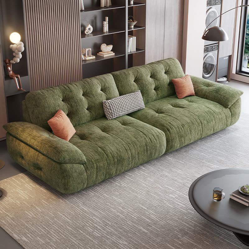 欧梵森 沙发简约现代布艺沙发小户型亲肤雪尼尔绒双人客厅直排沙发组合套装网红款客厅家具沙发套装图片