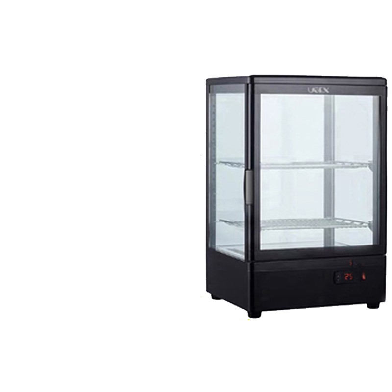UGEX保温箱加热恒温热饮展示柜 58L 黑色智能顶灯 单开门高清大图