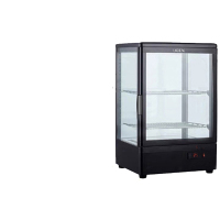 UGEX保温箱加热恒温热饮展示柜 58L 黑色智能顶灯 单开门
