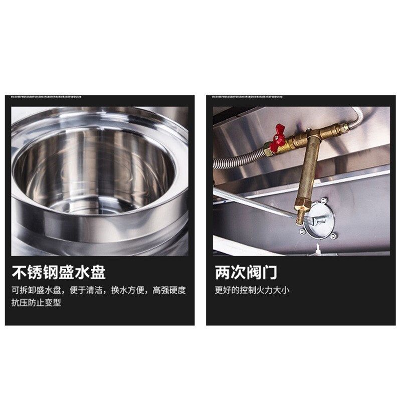乐创(lecon)猛火灶商用燃气灶双灶煤气灶不锈钢台式单灶电打火饭店专用液化天然气灶 1.0米-单灶单温+工程款-静音