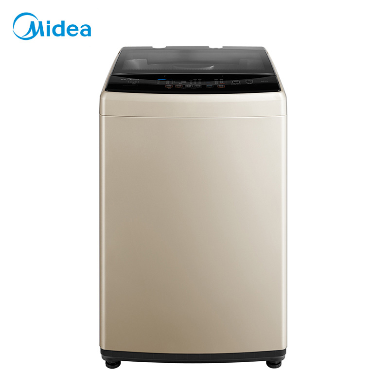 美的(Midea)MB80V50DQCG 8公斤全自动快净波轮洗脱一体洗衣机 免清洗 强压双水流 直驱变频家用金色
