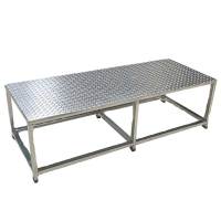 洁正康 不锈钢工业商用加厚防滑脚踏 增高踏板架 210*30cm 高60cm
