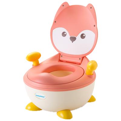 世纪宝贝(babyhood)狐狸升级款全PU软垫BH-113D藕粉色 儿童男宝宝坐便器女便携婴儿马桶小孩尿盆便盆尿桶