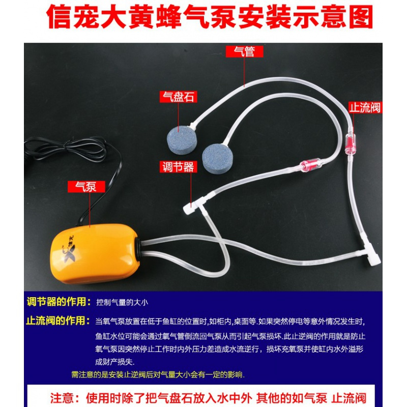 鱼缸氧气泵增氧泵充供氧打氧机养鱼小型增氧器高清大图
