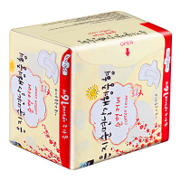 恩芝(Eunjee )纯棉 护翼 干爽透气 双面轻薄 日用姨妈巾韩国进口卫生巾16片 250mm