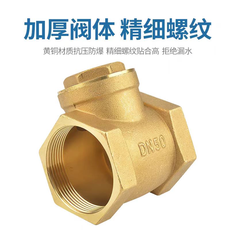 盛京联硕铜卧式止回阀逆止阀单向阀 DN32[1.2寸]个高清大图