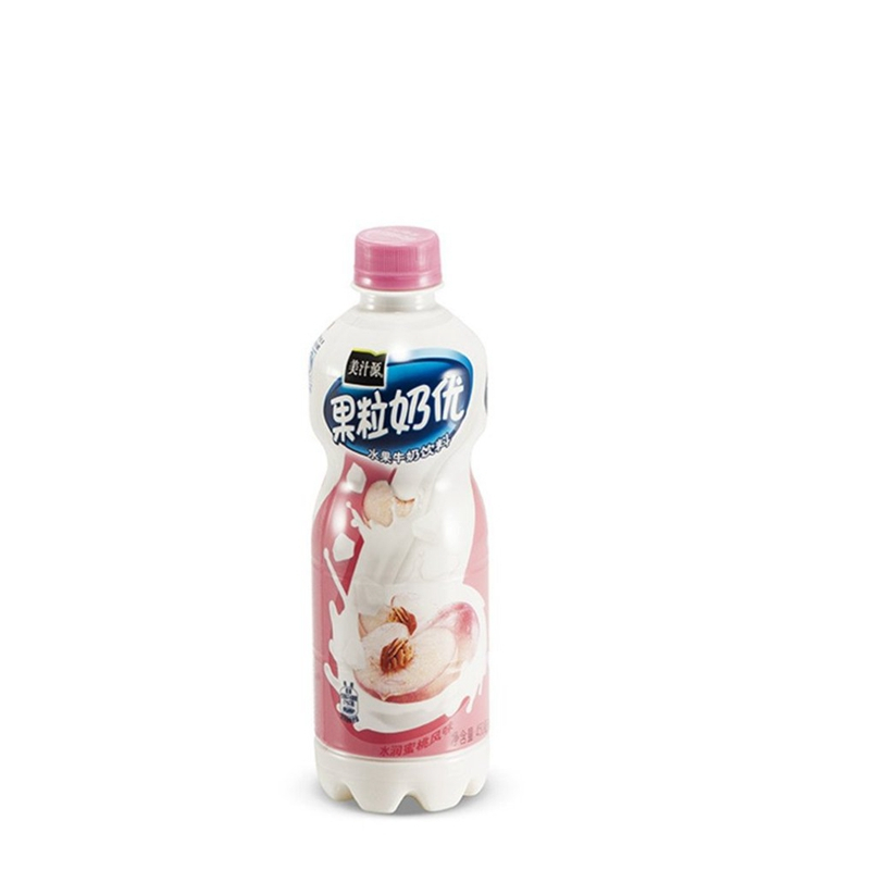 美汁源果粒奶优蜜桃味水果牛奶饮料450g