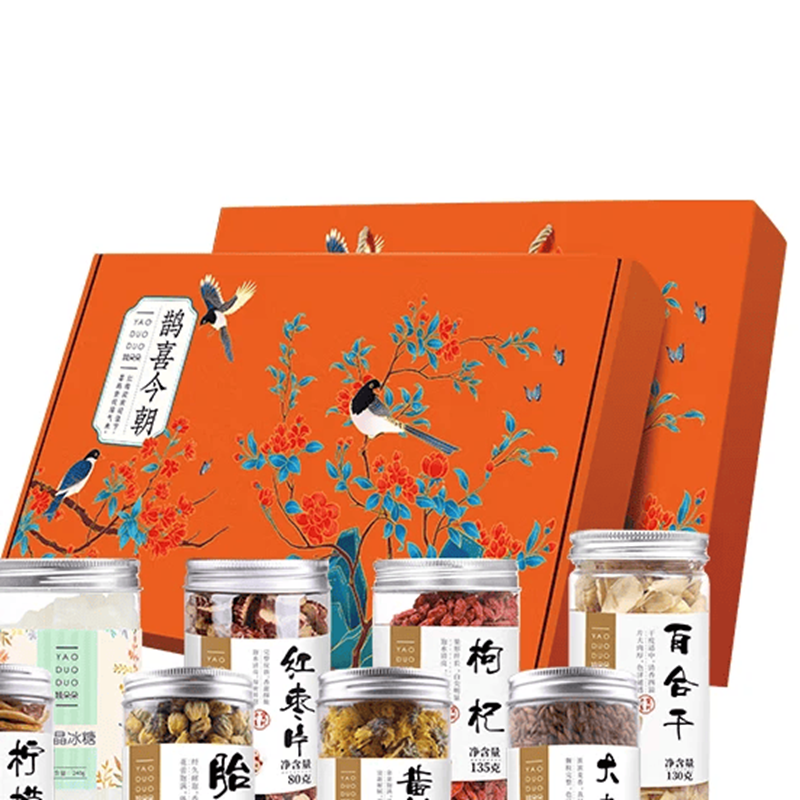 姚朵朵鹊喜今朝花茶礼盒935克高清大图