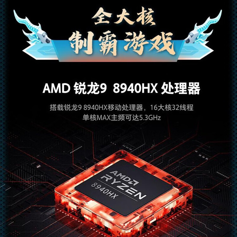 机械革命(MECHREVO)蛟龙16Pro 潮玩版 2025款 16英寸旗舰游戏本 强芯学生设计笔记本电脑 定制锐龙版R9-8940HX RTX5060 32G 1T 2.5K 灰高清大图