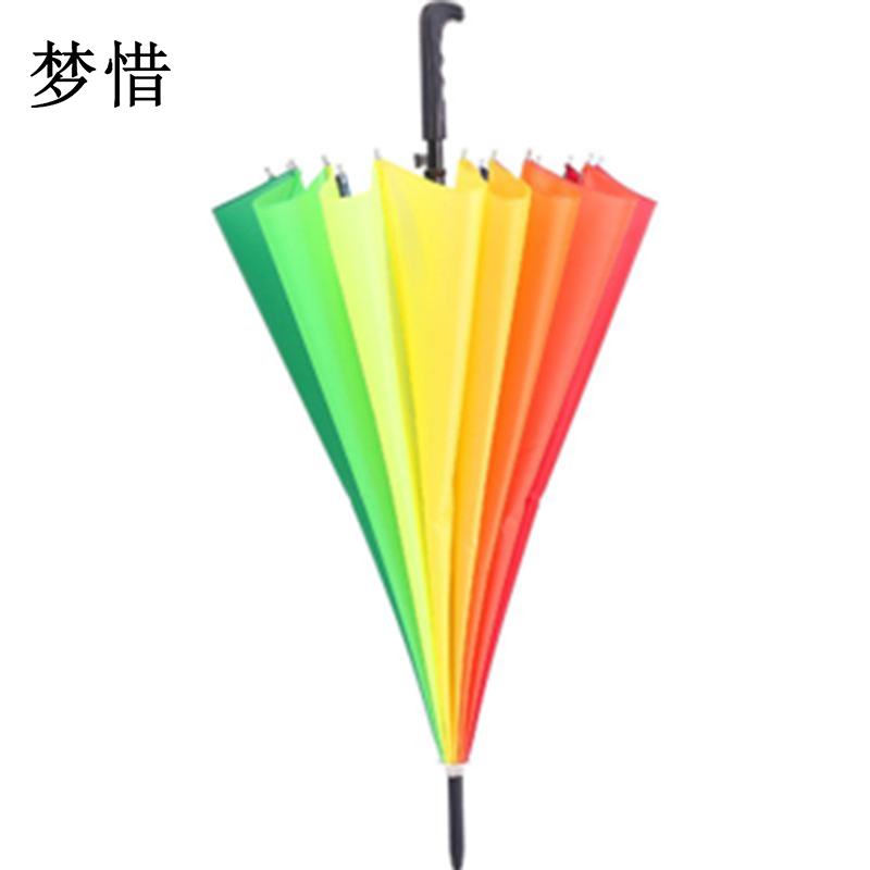 梦惜 半自动铁伞架 170T涤丝布塑料直柄雨伞 YF-L2021023/把
