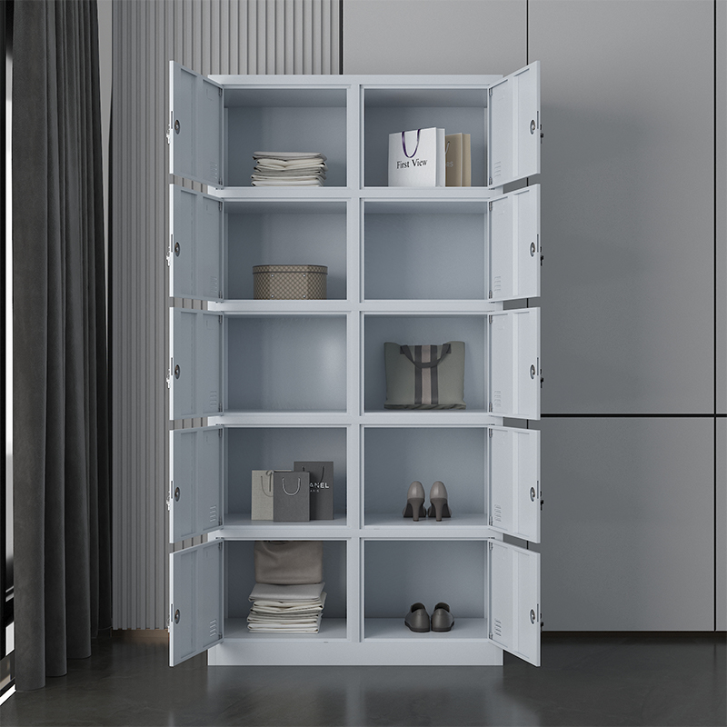 中豫鑫泽ZYXZ4071963铁皮更衣柜储物柜寄碗柜 10门更衣柜(加厚款)高清大图