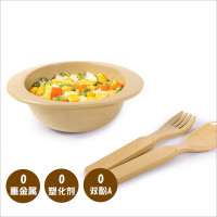 玉米(corn) 双耳碗 小号1个 稻壳环保儿童碗辅食饭碗 家用餐具宝宝汤碗面碗 儿童碗