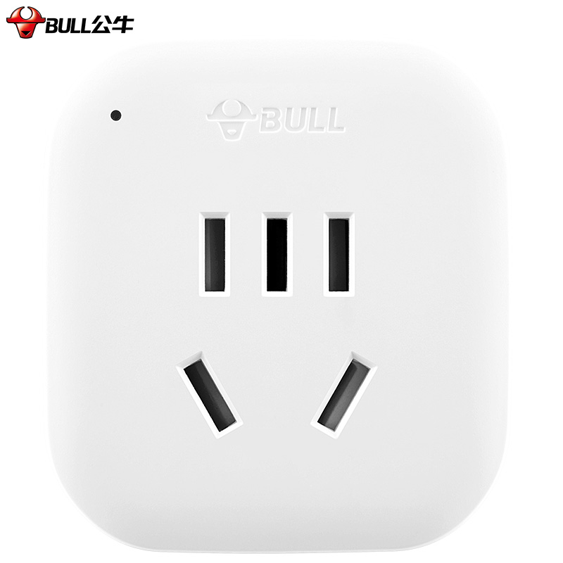 公牛(BULL)2位南非标转国标电源转换器插座/转换插头 适合国外使用 GN-L01N 无开关 单位:个高清大图