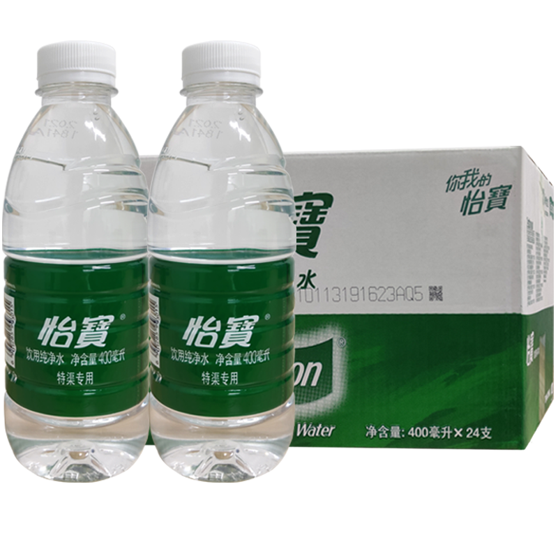 怡寳 纯净水饮用水 400ml*24瓶 单箱装