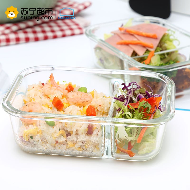 乐扣乐扣(lock&lock) 耐热玻璃保鲜盒 LLG428C 600ML高清大图