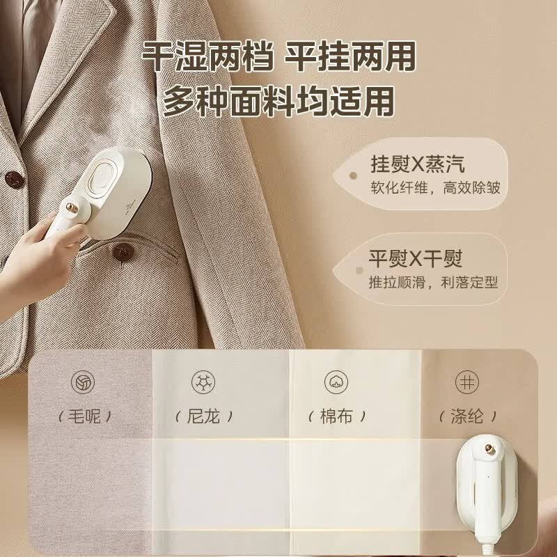 美的挂烫机家用大蒸汽大水箱便携手持熨烫机电熨斗挂烫机YBJ10X1高清大图