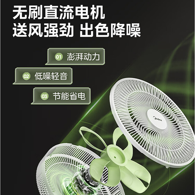 美的(Midea) 电风扇 家用遥控卧室静音落地扇 SDI30MN高清大图
