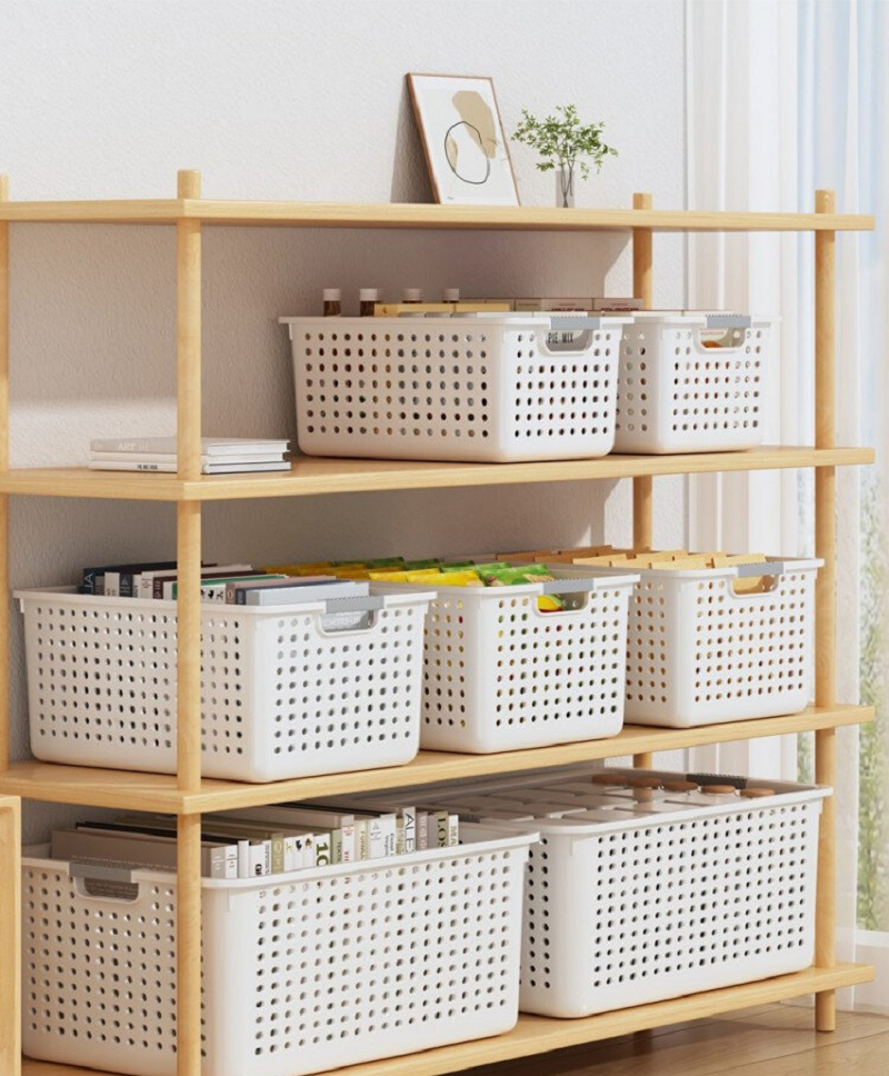 安赛瑞厨房收纳筐橱柜杂物零食玩具收纳盒家用桌面储物盒子置物篮