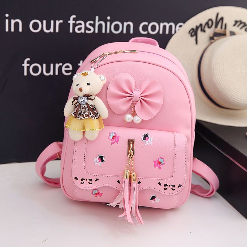 韩版双肩包女童小背包时尚可爱公主小背包女孩旅游包潮761单包粉色
