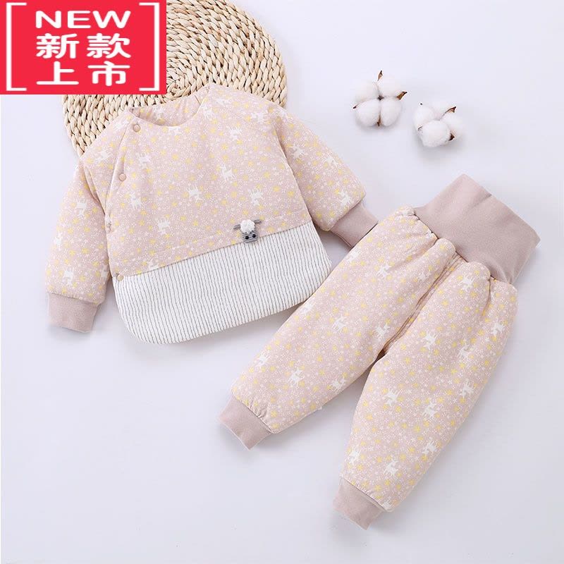 可莉允婴儿秋冬套装棉衣加厚外套初生宝宝棉服女新生儿衣服幼儿冬装图片