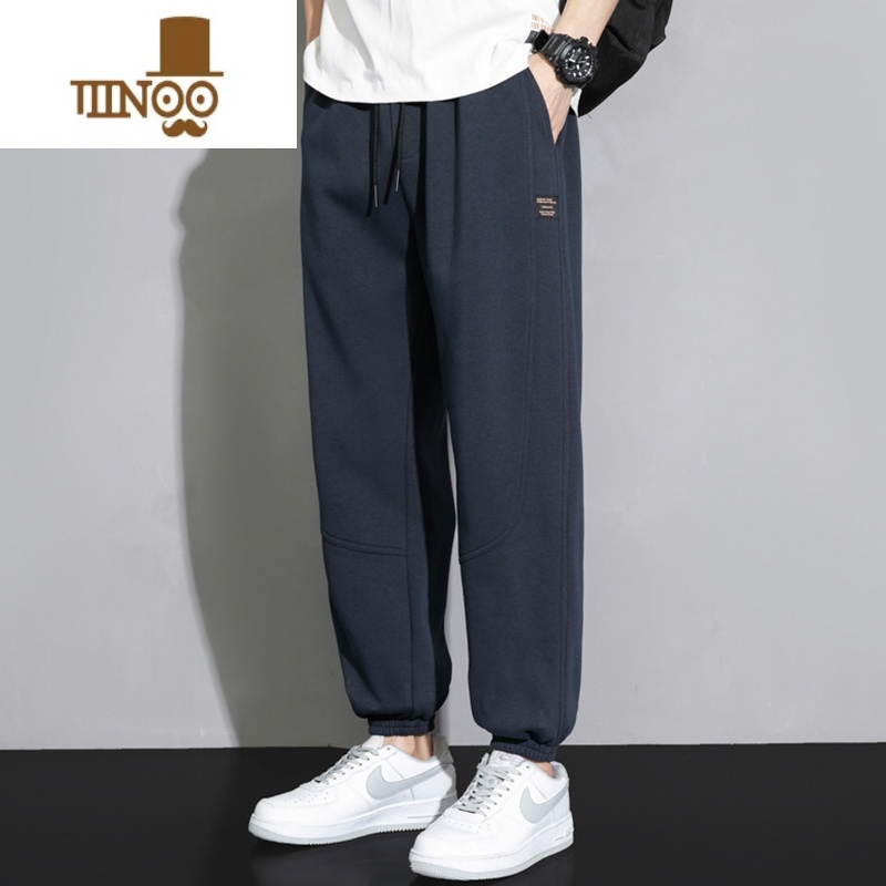 YANXU夏季薄款休闲卫裤男士款束脚裤2023新款运动裤子男百搭长裤男高清大图