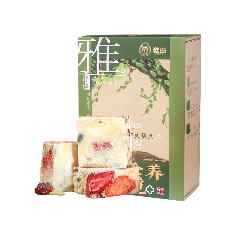 雅觅 草莓奶酪综合 雪花酥 300g/盒