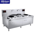 史蒂芬（stevison）双头双尾小炒炉 电压380V功率12KW+12KW400微晶板 配500mm小炒锅*2 201