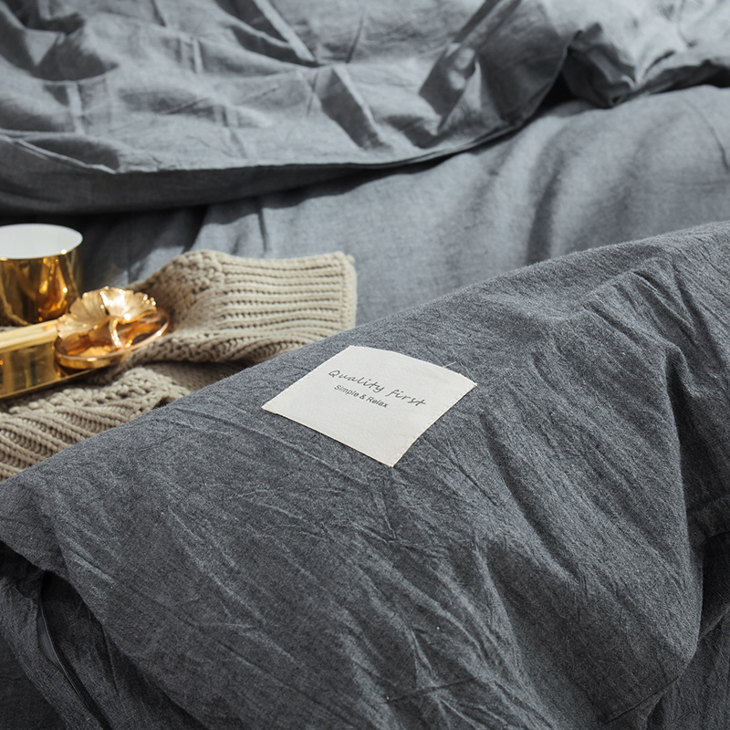 美帮汇水洗棉被套单件被芯套全棉单人1.5米学生宿舍夏季双人1.8色旅行高清大图