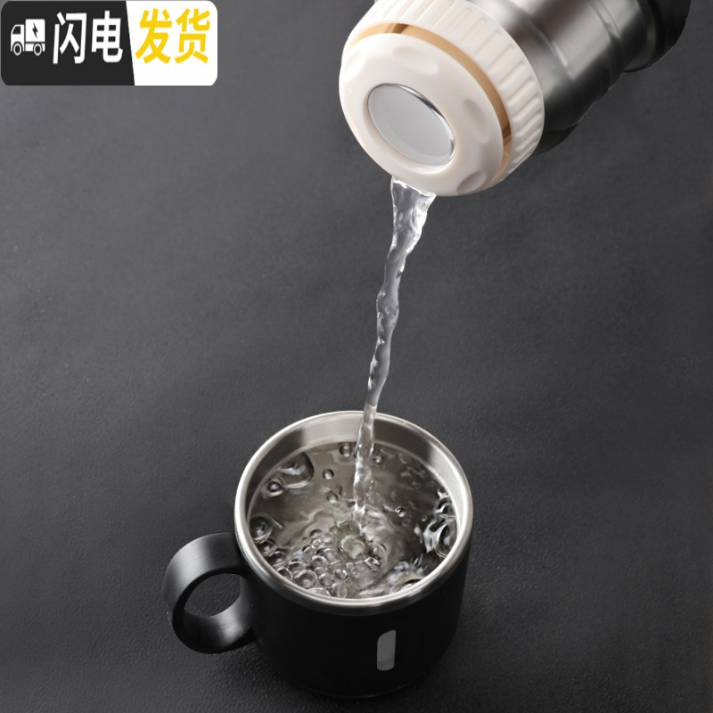 三维工匠316保温杯女大容量男士便携杯子不锈钢水杯儿童学生水壶定制 红色580高清大图