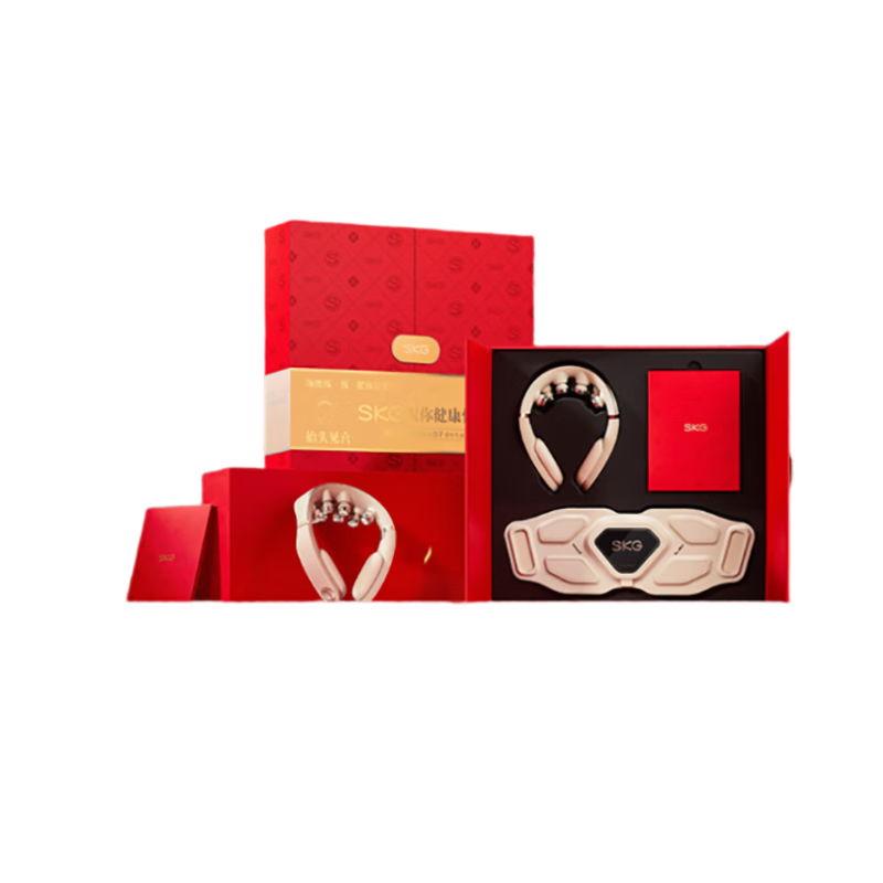 艾诗凯奇SKG智能肩颈按摩器3D立体揉捏舒缓颈椎疲劳设计轻便携带SKG 颈椎按摩器 可折叠护颈仪热敷脉冲腰部按摩金腰带护