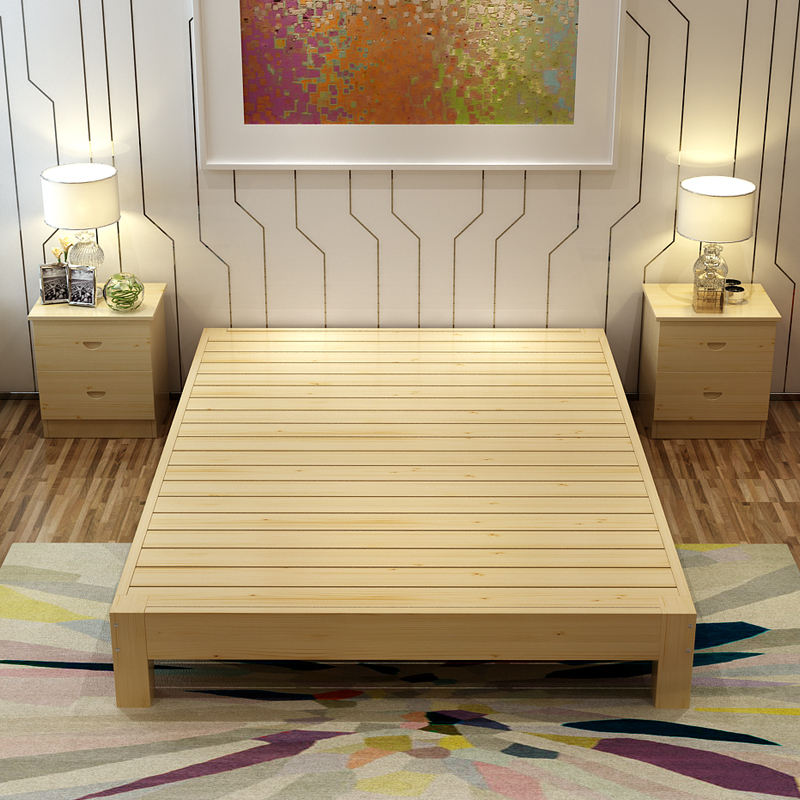 床架180cm×200cm实木榻榻米床松木单人双人床1.2米1.5实木床1.