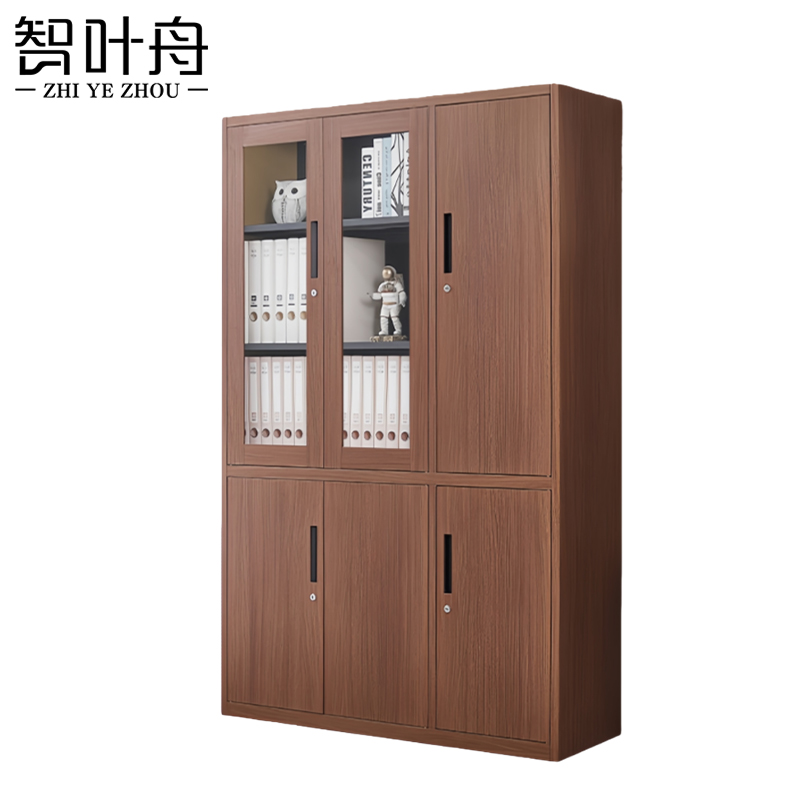 智叶舟凭证档案柜六门118*40*185cm台高清大图